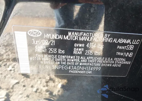2022 Hyundai Sonata Se from USA, damaged, VIN 5NPEG4JA0NH134999